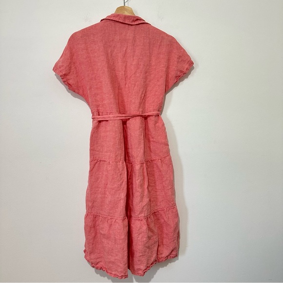 Cynthia Rowley Linen Shirt Dress Size XS Salmon pink - Picture 3 of 6